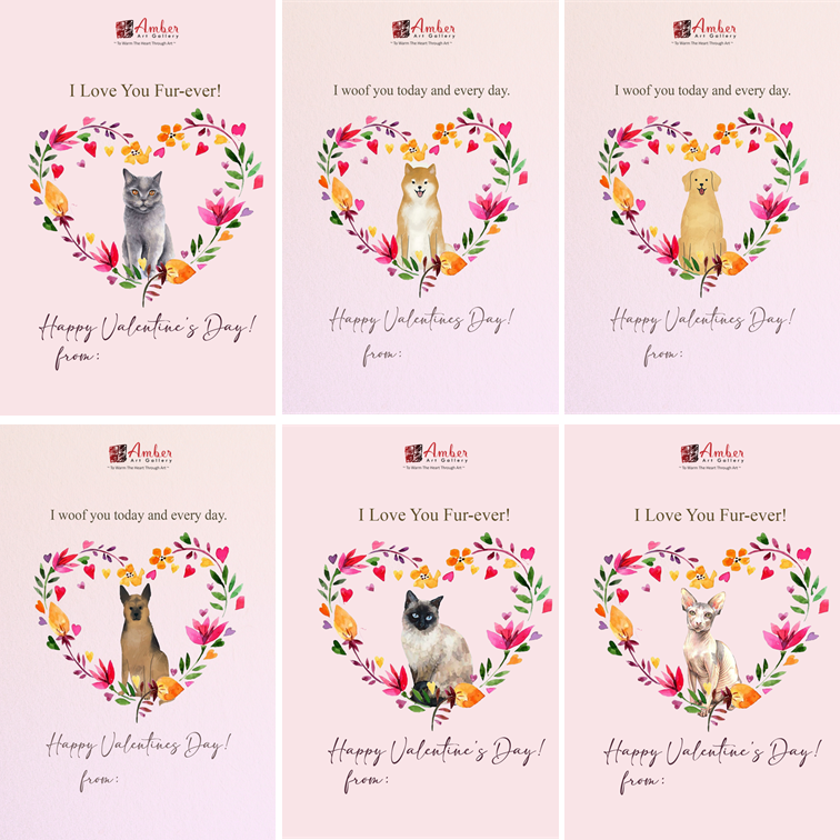 FREE Pet Portrait Valentine's Day Cards Giveaway