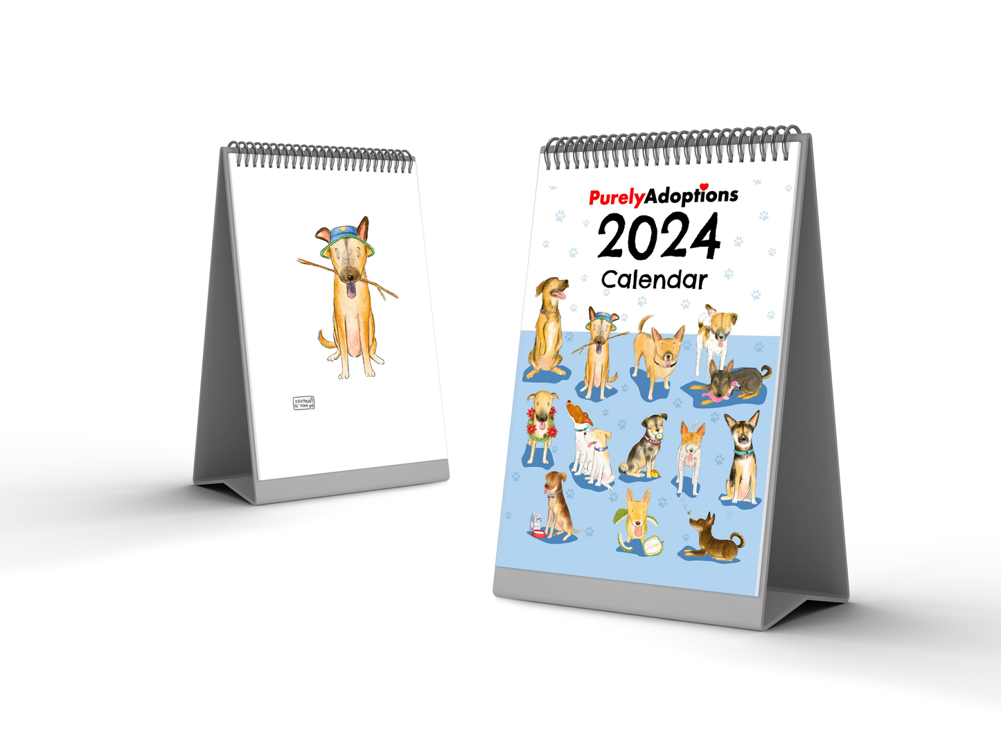 Purely Adoptions 2024 Calendar + Notebook Charity Sale