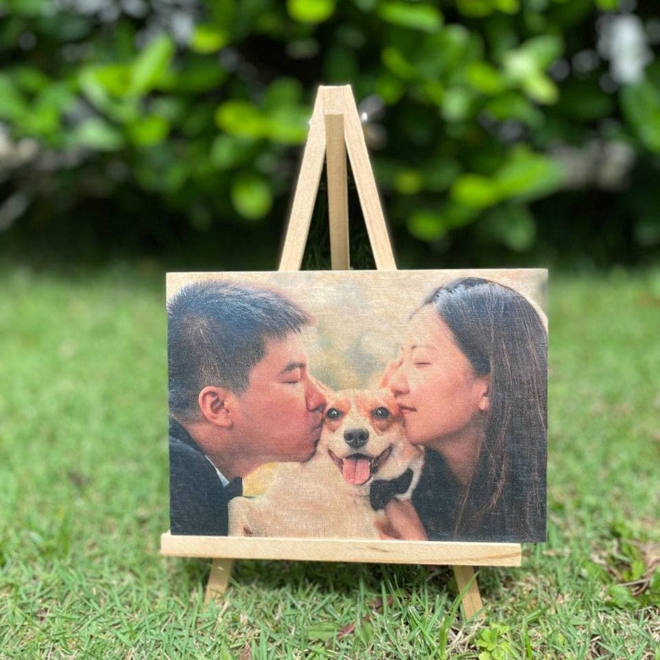 Custom Couple Photo On Wood Print