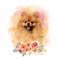 Custom Digital Pet Portrait (Floral Style)