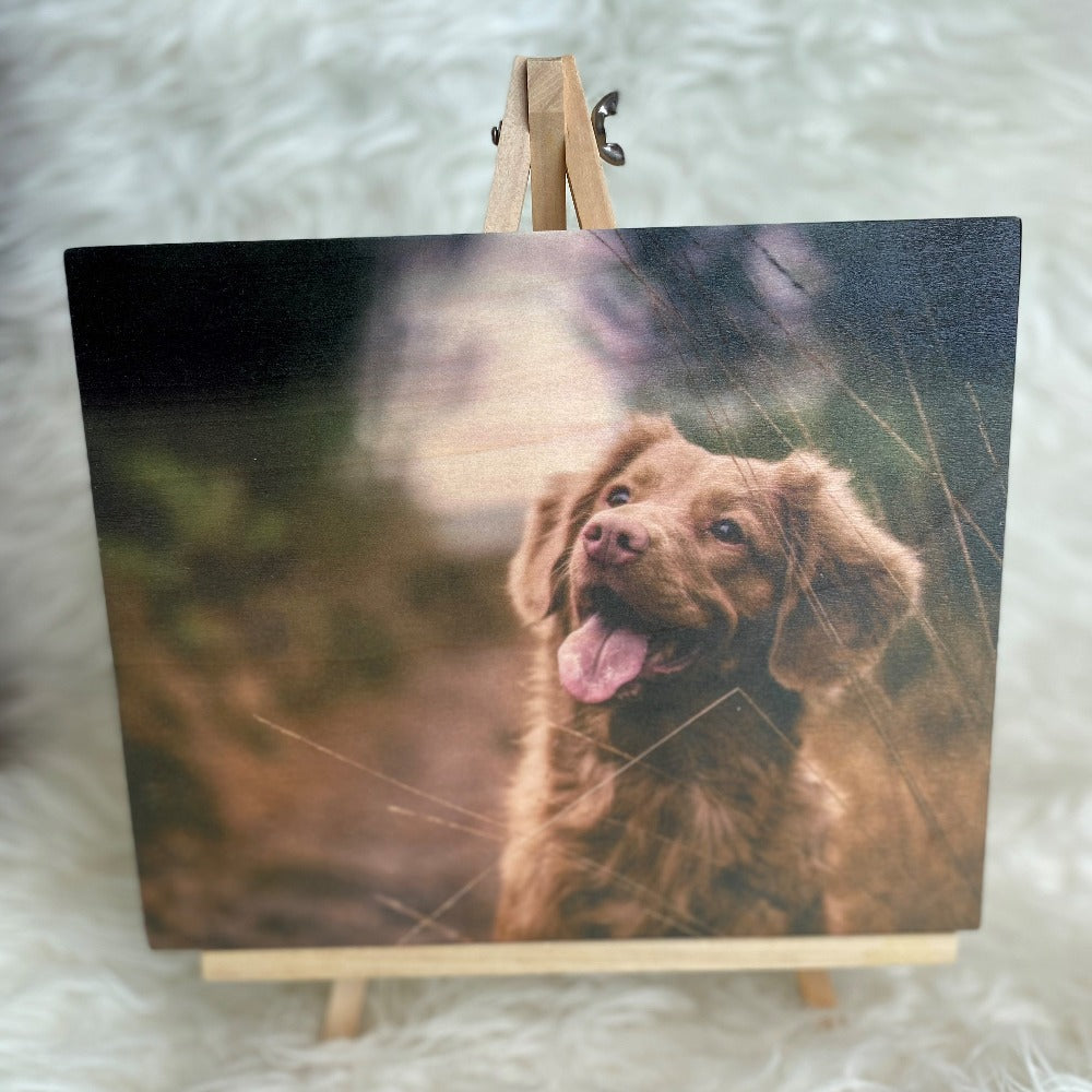 Custom Pet Photo On Wood Print